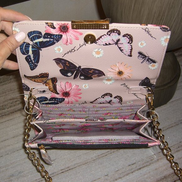 NWT BETSEY JOHNSON BUTTERFLY PRINT POCKETBOOK PURSE HANDBAG - Picture 4 of 4